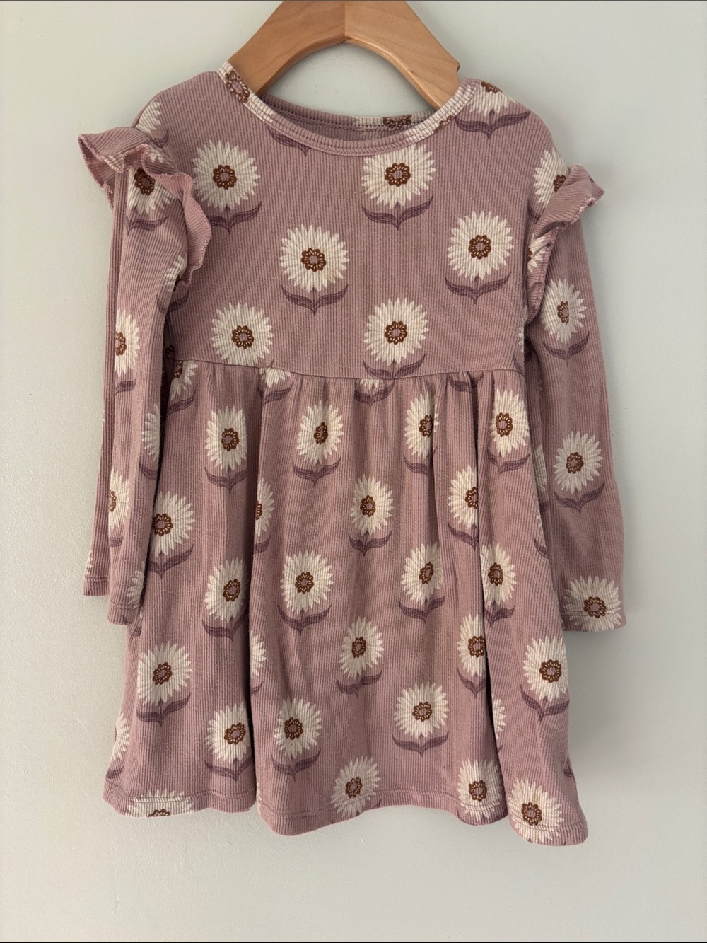 Little Co. Toddler Ribbed Knit Floral Dress 2T